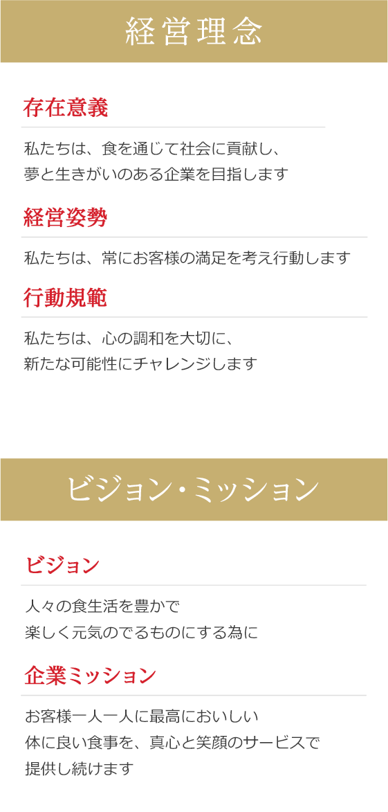 経営理念とビジョン・ミッション